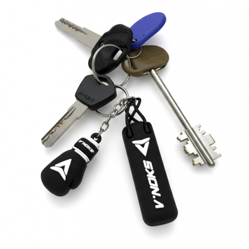 Брелок боксерская перчатка и мешок V`Noks Black