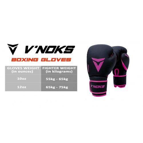 Боксерские перчатки V`Noks Ultima Black Fuxia 10 ун.