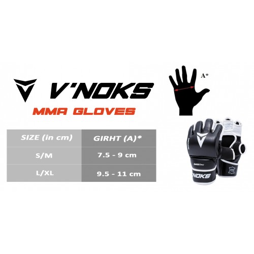 Перчатки MMA V`Noks Aria White S/M