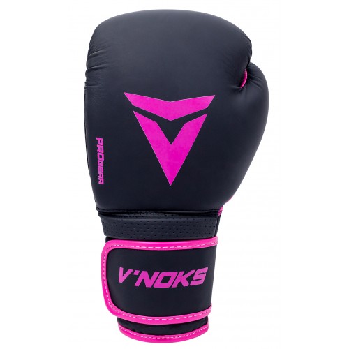 Боксерские перчатки V`Noks Ultima Black Fuxia 10 ун.